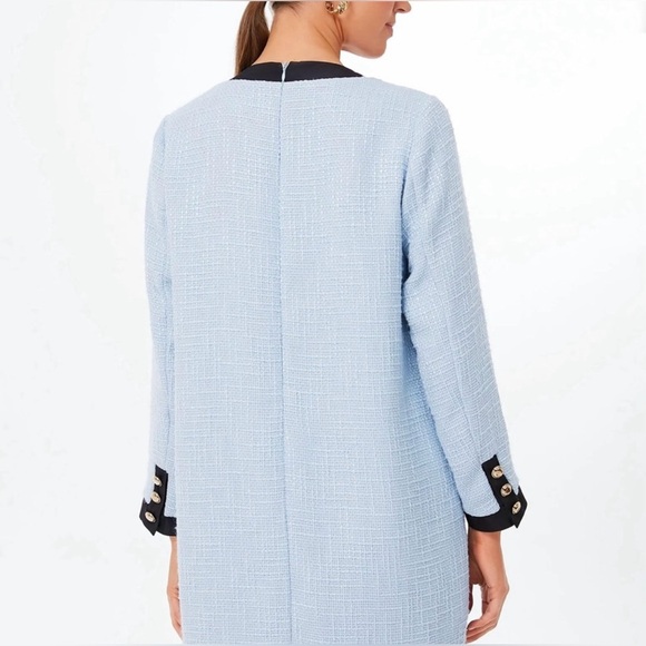 Pomander Place Light Blue Coco Tweed Bow Dress NWT XXL - Picture 3 of 8